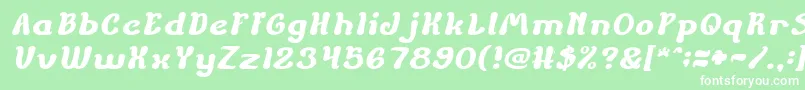 ChildrenStoriesBoldItalic Font – White Fonts on Green Background