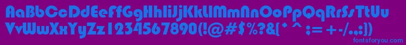 BlippoBlackBt Font – Blue Fonts on Purple Background