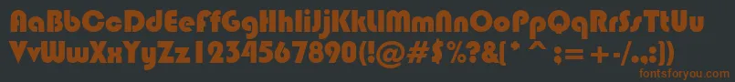 BlippoBlackBt-fontti – ruskeat fontit mustalla taustalla