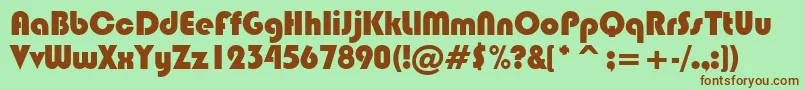 BlippoBlackBt Font – Brown Fonts on Green Background