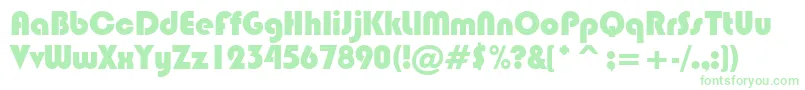 BlippoBlackBt Font – Green Fonts on White Background