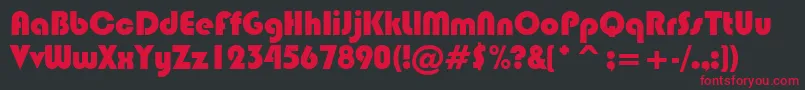 BlippoBlackBt Font – Red Fonts on Black Background