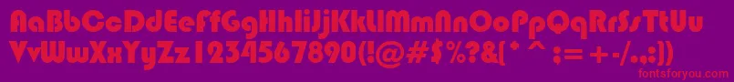 BlippoBlackBt Font – Red Fonts on Purple Background