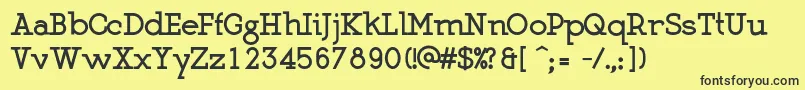 MartellBlack Font – Black Fonts on Yellow Background