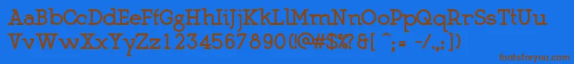 MartellBlack Font – Brown Fonts on Blue Background