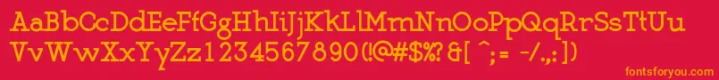 フォントMartellBlack – 赤い背景にオレンジの文字