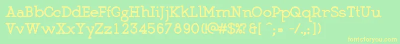 MartellBlack Font – Yellow Fonts on Green Background