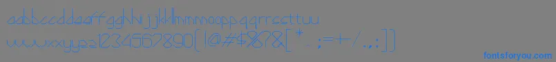 フォントDiamond ffy – 灰色の背景に青い文字
