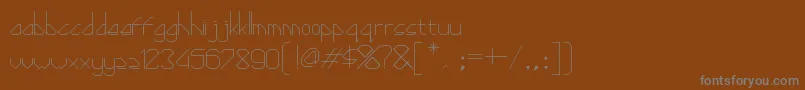 フォントDiamond ffy – 茶色の背景に灰色の文字