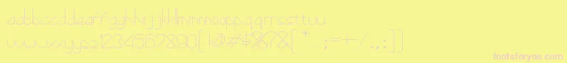 Diamond ffy Font – Pink Fonts on Yellow Background