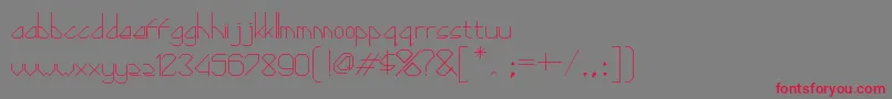 Diamond ffy Font – Red Fonts on Gray Background