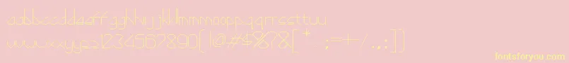 Diamond ffy Font – Yellow Fonts on Pink Background