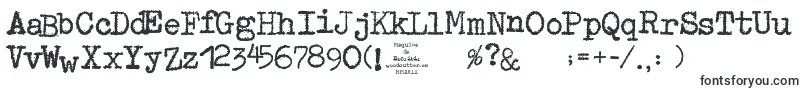 MaquinaDeEscribir-fontti – mustat fontit valkoisella taustalla