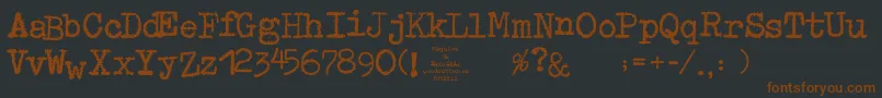 MaquinaDeEscribir Font – Brown Fonts on Black Background