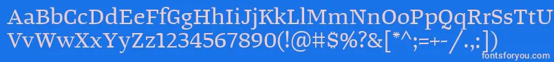 TangerserifwideRegular Font – Pink Fonts on Blue Background