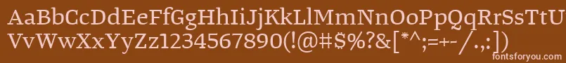 TangerserifwideRegular Font – Pink Fonts on Brown Background