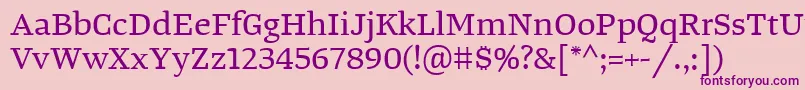 TangerserifwideRegular Font – Purple Fonts on Pink Background