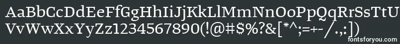 TangerserifwideRegular Font – White Fonts on Black Background
