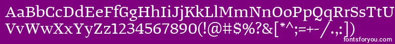 TangerserifwideRegular Font – White Fonts on Purple Background