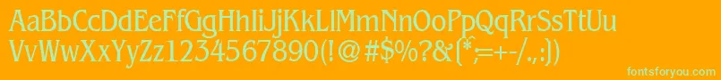 More about BeinetcondensedNormal Font BeinetcondensedNormal Font – Green Fonts on Orange Background