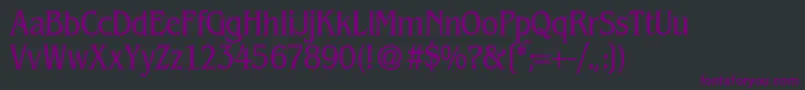 Czcionka BeinetcondensedNormal – fioletowe czcionki na czarnym tle