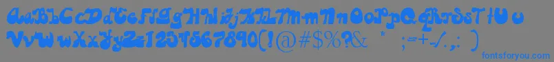 Guapachosa Font – Blue Fonts on Gray Background