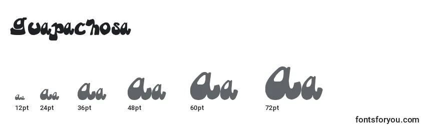 Guapachosa Font Sizes