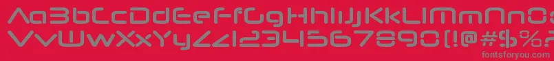 NeuropolnovargBold-Schriftart – Graue Schriften auf rotem Hintergrund