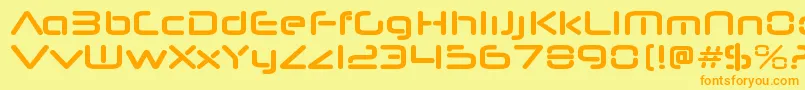 NeuropolnovargBold Font – Orange Fonts on Yellow Background