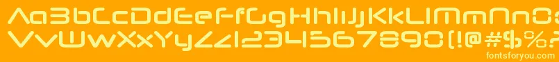 NeuropolnovargBold Font – Yellow Fonts on Orange Background