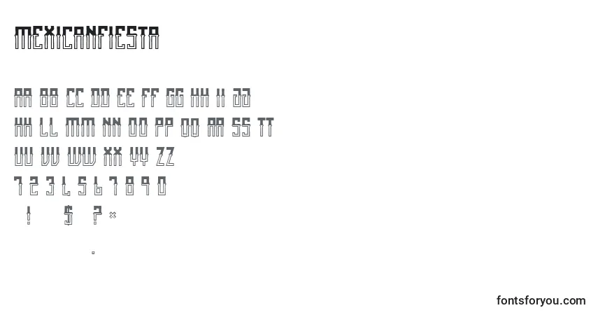 Czcionka MexicanFiesta – alfabet, cyfry, specjalne znaki