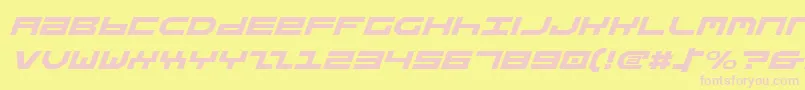 StuntmanExpandedItalic Font – Pink Fonts on Yellow Background