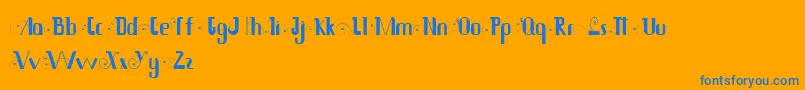 Siam Font – Blue Fonts on Orange Background