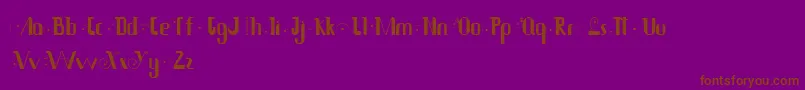 フォントSiam – 紫色の背景に茶色のフォント