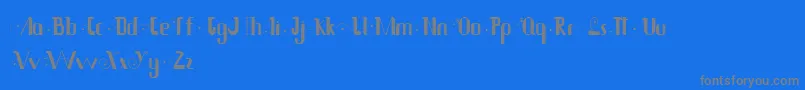 フォントSiam – 青い背景に灰色の文字