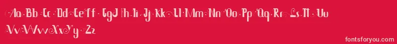 Siam Font – Pink Fonts on Red Background