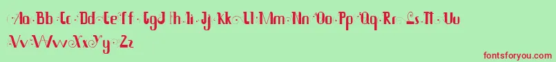 フォントSiam – 赤い文字の緑の背景