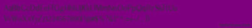 フォントImperiumcond – 紫の背景に黒い文字