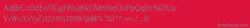 Шрифт Imperiumcond – серые шрифты на красном фоне