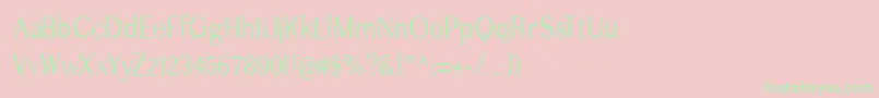 Imperiumcond Font – Green Fonts on Pink Background
