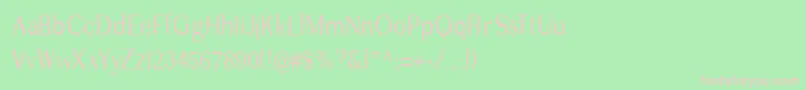 フォントImperiumcond – 緑の背景にピンクのフォント