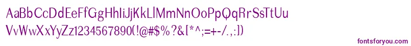 Imperiumcond-fontti – violetit fontit valkoisella taustalla