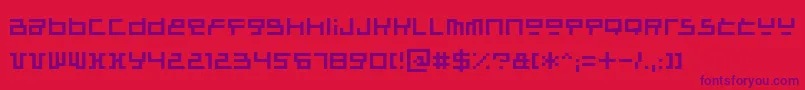 Шрифт Raumsonde – фиолетовые шрифты на красном фоне