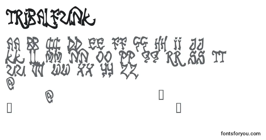 Schriftart TribalFunk – Alphabet, Zahlen, spezielle Symbole