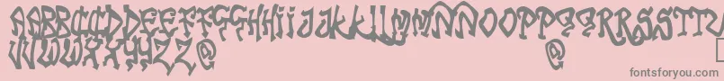 TribalFunk Font – Gray Fonts on Pink Background