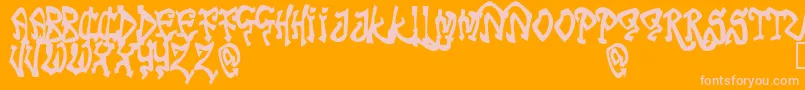 TribalFunk Font – Pink Fonts on Orange Background