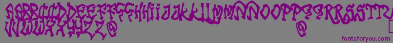 TribalFunk Font – Purple Fonts on Gray Background