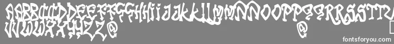 フォントTribalFunk – 灰色の背景に白い文字