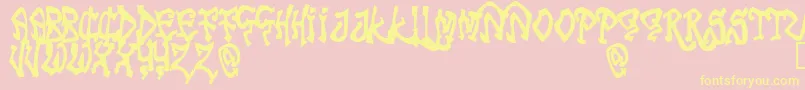 TribalFunk Font – Yellow Fonts on Pink Background