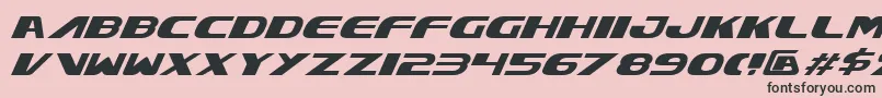 XcelsionItalic Font – Black Fonts on Pink Background